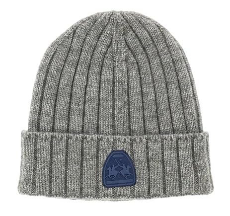 La Martina Die Mütze Beanie Unisex Medium Grau, mehrfarbig, Einheitsgröße im Sale