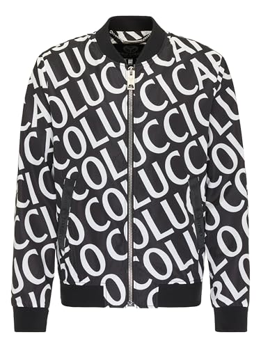 Carlo Colucci Sommer Blouson mit großem Schriftzug Schwarz/Weiß im Sale