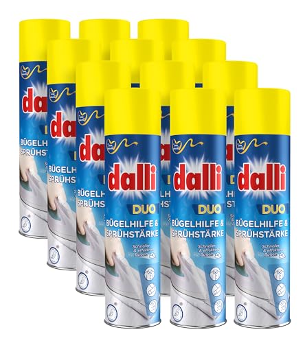 dalli duo Bügelhilfe & Sprühstärke I 12 x 400 ml pro Dose I Für faltenfreie Wäsche und perfekten Halt | 12er Pack im Sale