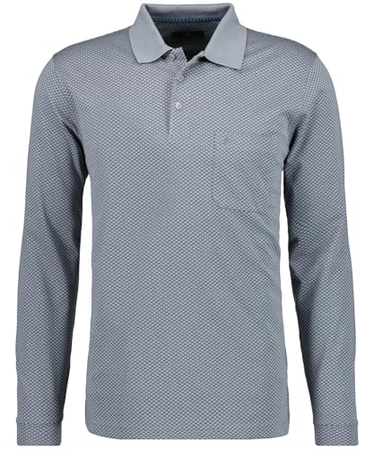 RAGMAN Herren Softknit-Polo Mini-Jacquard , Royal-795 im Sale