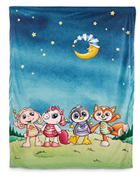 Thumbnail for NICI 48526 Plüschdecke Schlafmützen 106x140cm, BUNT im Sale