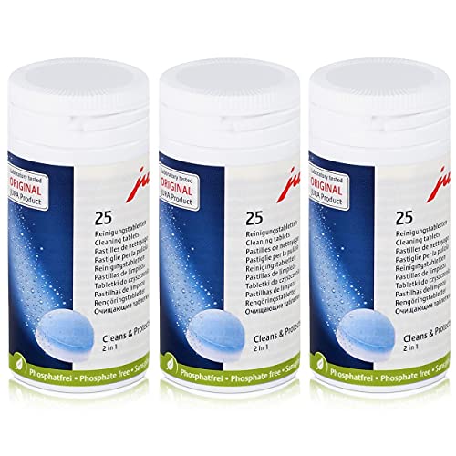 Jura Reinigungstabletten 62535 - Phosphatfrei - 25 Tabletten (3er Pack)