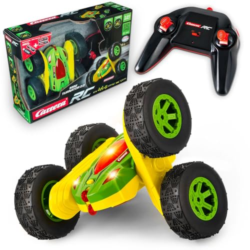 Carrera RC Mini Turnator 2.0 | 360° Flip | Kultiges ferngesteuertes Stunt-Auto mit LED-Lichtern | 16 cm Länge und 6 km/h schnell | Lange Akkulaufzeit | Ready to Run | Perfekt für Draußen ab 6 Jahren im Sale