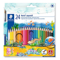 Thumbnail for STAEDTLER wasservermalbare Buntstifte Noris Club aquarell, erhöhte Bruchfestigkeit, sechskant, ABS-System, kindgerecht nach EN71, PEFC-Holz, Set mit 24 brillanten Farben, 144 10NC24