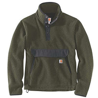 Thumbnail for Carhartt Unisex Relaxed Fit Fleece Pullover Fleecejacke, Basilikum Heather, im Sale