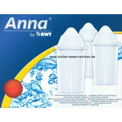 12 Anna Monomax Wasserfilter Kartuschen passend auch für Brita Classic, PearlCo im Sale