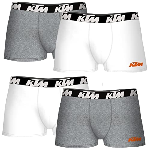 KTM Herren -Set mit 4 Weiß und Hellgrau Boxershorts, bunt im Sale