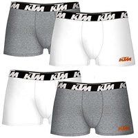 Thumbnail for KTM Herren -Set mit 4 Weiß und Hellgrau Boxershorts, bunt im Sale