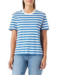 Thumbnail for MUSTANG Damen Style Alina C Striped T-Shirt, UMI Stripe Blue 12435, L im Sale