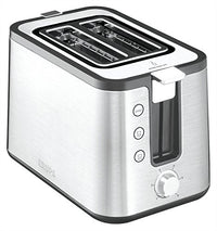 Thumbnail for Krups KH442D Control Line Premium Toaster | Edelstahl | 2 kurze Schlitze für 2 Scheiben | Brötchenaufsatz | 6 Bräunungsgrade | 850 W | 23.6 x 32.4 x 20.2 cm | Silber/ Schwarz