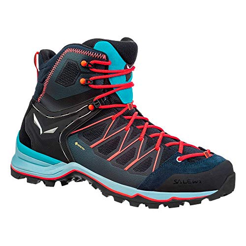 Salewa WS Mountain Trainer Lite Mid Gore-TEX Damen Trekking- & Wanderstiefel, Grün (Feld Green/Fluo Coral), 39 EU im Sale