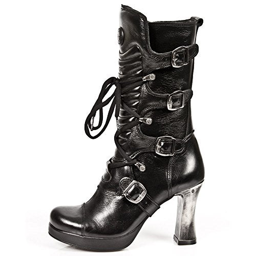 New Rock Damen 5815 S10 Motorradstiefel, Schwarz, 37 EU im Sale