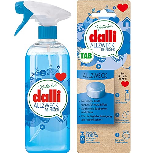 dalli Allzweckreiniger Set I Sprühflasche plus 5 x 4 g Tabs | natürliche Kraft für die tägliche Reinigung aller Oberflächen im Sale