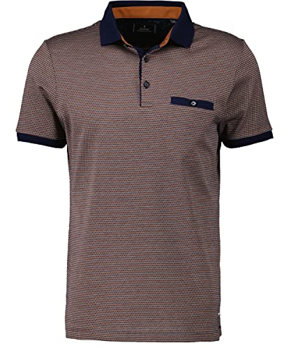 RAGMAN Herren Polo 3-farbig, mercerisiert L, Blau-Rot-761 im Sale