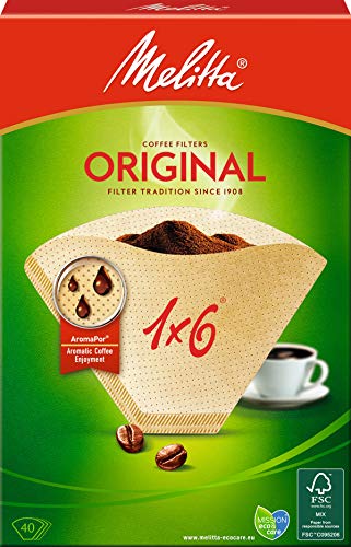 Melitta Original 1 x 6, Stück, Kegel, aus Papier, Braun im Sale