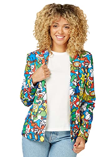 OppoSuits - Super Mario - Verrückter Party-Blazer mit lustigen Prints für Damen - Inklusive Slim-Fit-Jacke im Sale