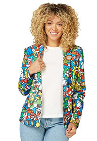 Thumbnail for OppoSuits - Super Mario - Verrückter Party-Blazer mit lustigen Prints für Damen - Inklusive Slim-Fit-Jacke im Sale