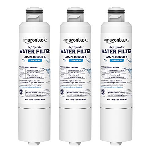 Amazon Basics - Samsung DA29-00020B, Ersatz-Wasserfilter für den Kühlschrank - Advanced-Filtration, 3 Stück