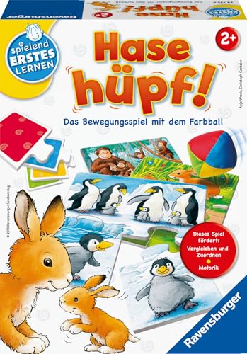 Ravensburger 24735 - Hase hüpf! - Bewegungsspiel für die Kleinen - Spiel für Kinder ab 2 Jahren, Spielend erstes Lernen für 1-4 Spieler im Sale