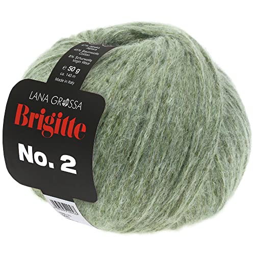 LANA GROSSA Brigitte Nr.2 | Edle Netzgarnstruktur aus Alpaka und Baumwolle | Handstrickgarn aus 47% Alpaka, 45% Baumwolle & 8% Schurwolle | 50g Wolle zum Stricken & Häkeln | 140m Garn im Sale