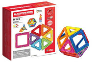 Thumbnail for Magformers 14-piece Magnetic Construction Tiles Toy. STEM Teaching Resource. With 6 Squares and 8 Triangles. Magnetic Tiles For Children Aged 3+.