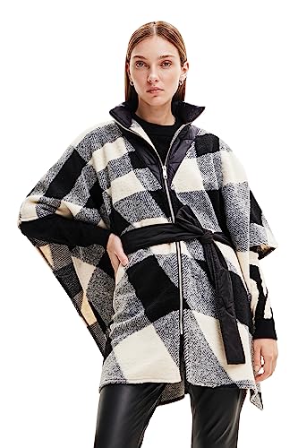 Desigual Women's Poncho_WOLGERY Milan, Black, One Size im Sale