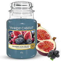 Thumbnail for Yankee Candle Duftkerze im Glas (groß) – Mulberry & Fig Delight – Kerze mit langer Brenndauer bis zu 150 Stunden