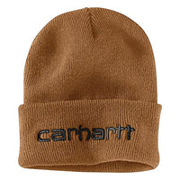 Thumbnail for Carhartt Herren Isolierte Strickmütze mit Logo-Grafik und Umschlag, Carhartt Braun, OFA im Sale