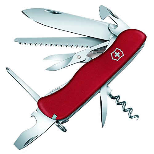 Victorinox, Schweizer Taschenmesser, Outrider, Multitool, Swiss Army Knife mit 14 Funktionen, Klinge, gross, Dosenöffner, Schraubendreher 3 mm, Feststellklinge im Sale