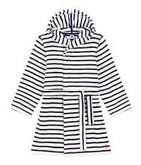 Thumbnail for Petit Bateau Jungen A075b Morgenmantel, Weiss Lait / Blau Medieval, 6-8 Jahre EU im Sale