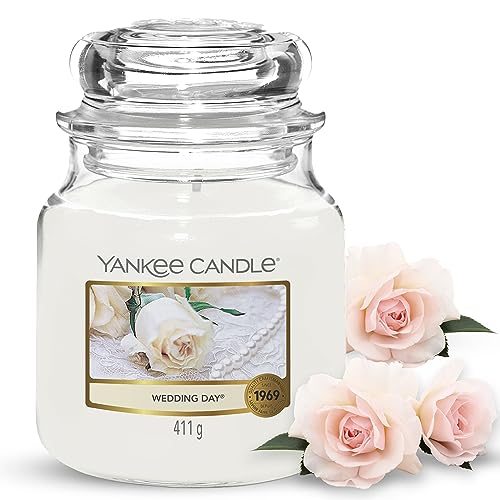 Yankee Candle Duftkerze im Glas (mittelgroß) | Wedding Day | Brenndauer bis zu 75 Stunden im Sale