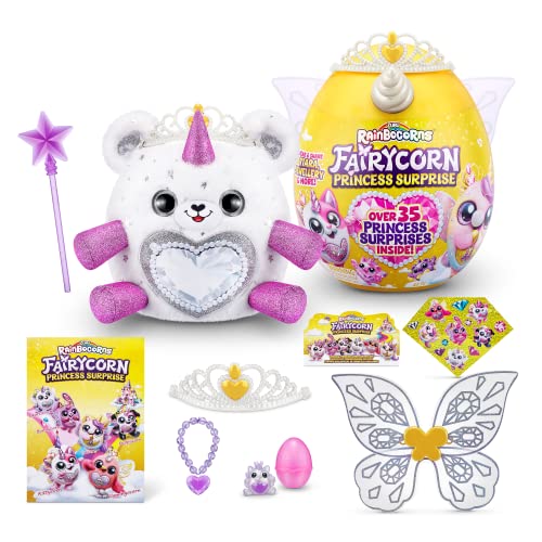 Rainbocorns Fairycorn Princess Surprise Serie 6, Gemmie Polarbär, von ZURU, 30 cm Fairycorn-Prinzessin Plüschtier (Polarbär)