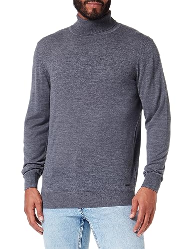 bugatti Oberteile-Herren-Rollkragen Pullover,Dunkelgrau-260, im Sale