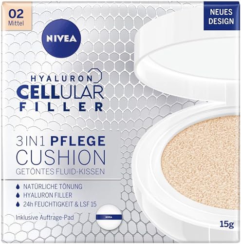 NIVEA 3in1 Anti-Age Pflege Kissen für natürliche Tönung und Feuchtigkeit, Für Mittlere Hauttypen, 15 ml im Sale