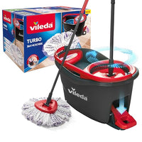 Thumbnail for Vileda Turbo 3in1 Komplett Set, Wischmopp mit 3in1 Mikrofaser-Moppkopf, Eimer mit Schleuder, Teleskopstiel: 85 – 123 cm, entfernt 99 % der Bakterien, nachhaltiges Wischsystem, Vileda Love it Clean im Sale