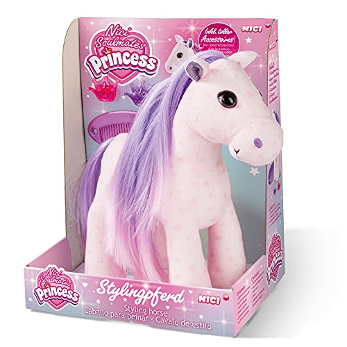 NICI 45880 Styling Soulmates Princess 25 cm Zubehör in Geschenkbox – Plüschtier Kuscheln, Spielen und Frisieren – Stofftier Pferd, pink im Sale