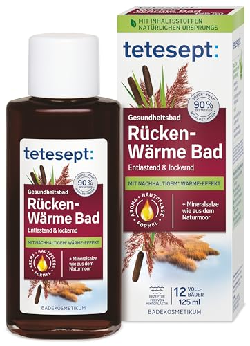 tetesept Rücken-Wärme Bad – Gesundheitsbad mit Wärme-Effekt und Mineralsalzen – Entspannender Badezusatz durchwärmt und entlastet – 1 x 125 ml im Sale