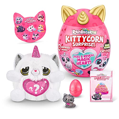 Rainbocorns Kittycorn Surprise, Chinchilla-Katze, 10 Überraschungen zum Auspacken, Plüschtier zum Kuscheln