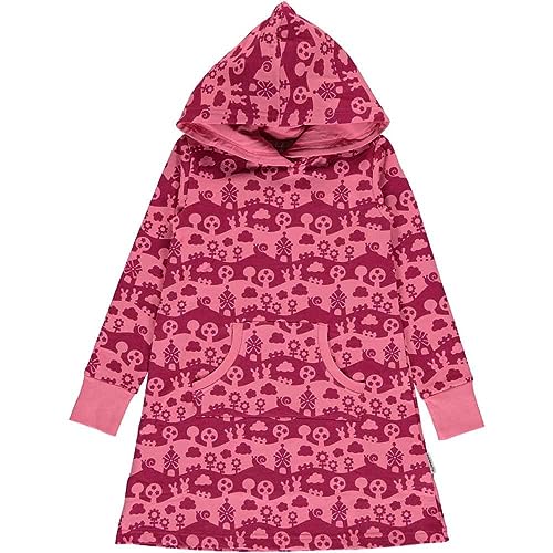 Maxomorra Dress Hoodie Sweat Pink Landscape, 98/104 im Sale