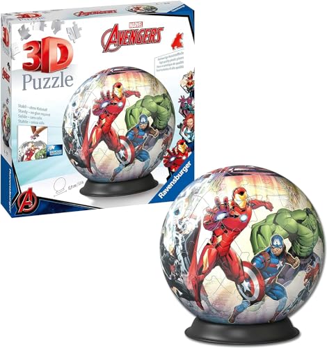 Ravensburger 3D Puzzle 11496 Marvel Avengers - 72 Teile - Puzzle-Ball für Fans von Hulk, Captain America, Iron Man und Co. - Marvel Geschenk ab 6 Jahren im Sale