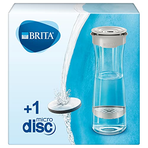 Brita Wasserkaraffe mit Wasserfilter fill&serve Mind, hellgrau, 10 x 10 x 28,5 cm