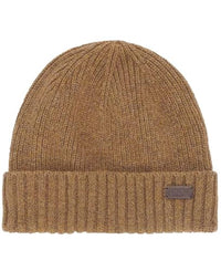 Thumbnail for Barbour Strickmütze Beanie Carlton gefüttert Grün One Size im Sale