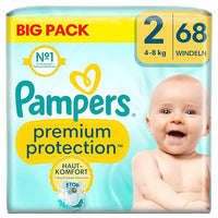 Thumbnail for Pampers Premium Protection New Baby, Gr.2 Mini 4-8kg Big Pack (68 Stück)