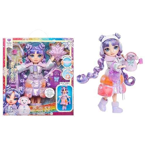 Rainbow High Winter Wonderland - Violet (Lila) - 28 cm Modepuppe, mit verstecktem magischem Schnee, der Sich mit Wasser aufbläst, mit Schneemann-Set, geeignet für Kinder von 4-12 Jahren und Sammler im Sale