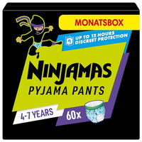 Thumbnail for Pampers Pampers Ninjamas Nachthöschen / Höschenwindeln für Jungs (17-30kg), 60 Pyjama Höschen, 4-7 Jahre, MONATSBOX, absorbierende Windelhöschen, Auslaufschutz für die ganze Nacht