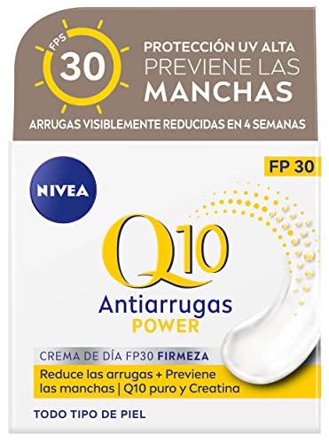 NIVEA Q10 Power Antiarrugas Cuidado de Día FP30 (50 ml), crema hidratante antiarrugas, crema facial con protector solar, crema de día, crema facial reafirmante con Q10