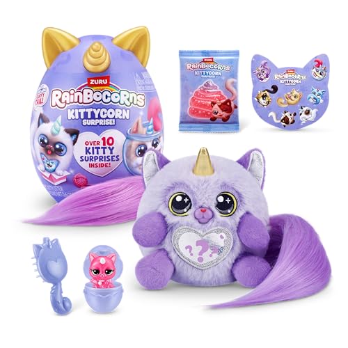 Rainbocorns Kittycorn Surprise, Ragamuffin Cat, Serie 3, Plüschspielzeug, Plüschtier zum Sammeln, Schleim, Überraschungseier für Mädchen (21.5 cm) (Ragamuffin Cat)