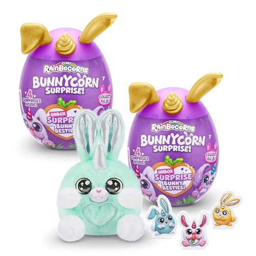 Rainbocorns Bunnycorn Surprise, 2er Pack, 4 Überraschungen im Inneren, Plüschtiere zum Sammeln, (2er Pack)