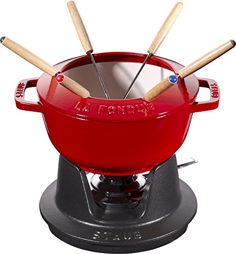 STAUB Fondue Set Kirschrot 18 cm im Sale