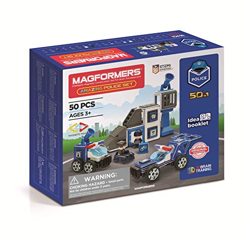 MAGFORMERS GmbH 278-55 Magformers Amazing Police Set 50T, bunt